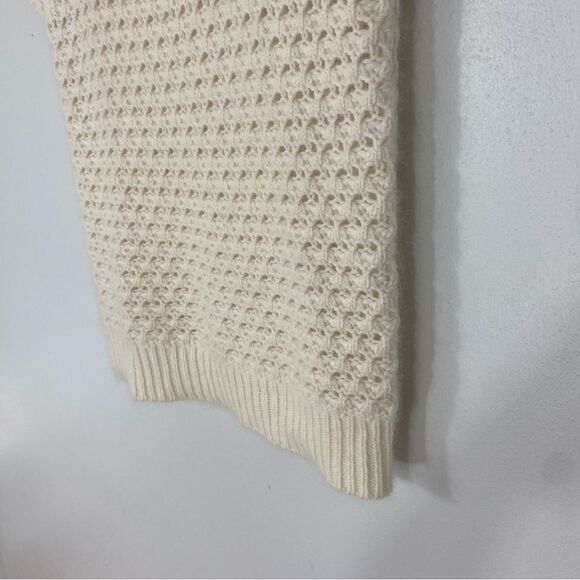 Ann Taylor High Neck Short Sleeve Crochet Open Knit Angora Sweater SP - Picture 5 of 6